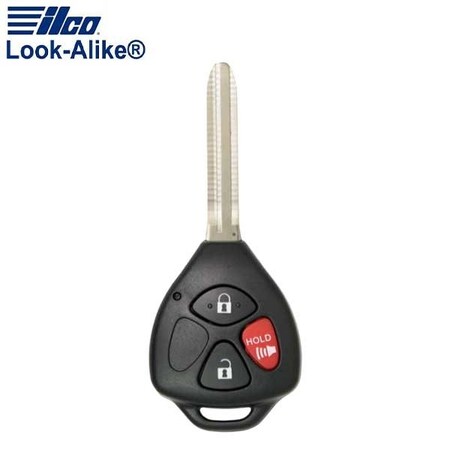 Ilco LAL RHK-TOY-3BD1 TOYOTA 3 BUTTON REMOTE HEAD KEY (4D-67 TRANSP.) ILCO-AX00011320